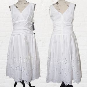 ⭐🆕⭐ S.L. Fashions V Neck Eyelet Lace Sundress